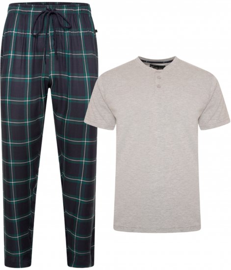 Kam Jeans 896 Lounge Pants and T-Shirt Set Navy/Grey - Pyjama/Loungewear - Pyjamas Herre Store Størrelser