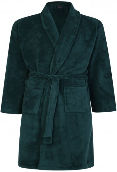 Espionage PJ068 Plain Fleece Gown Navy - Badekåber/morgenkåber/håndklæder - Badekåber/Morgenkåber til Store Mænd