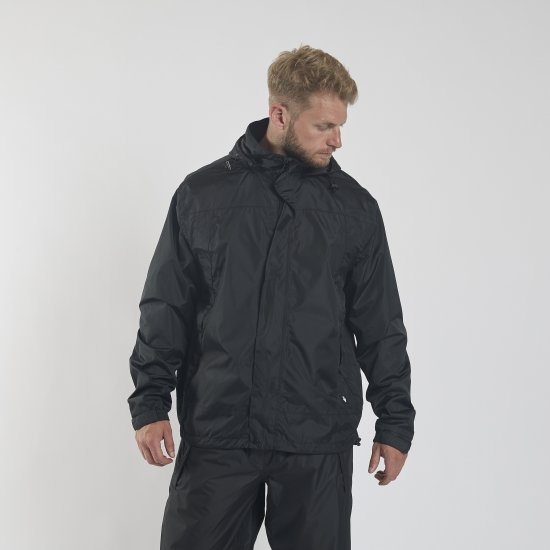 North Latitude Rain Jacket Black TALL - Sportstøj & outdoor - Sportstøj i store størrelser til mænd