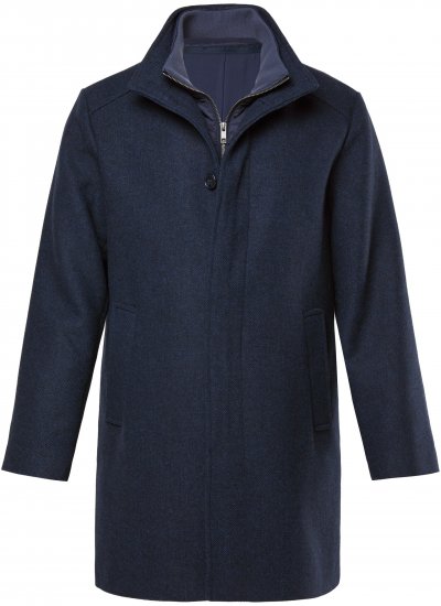 Boston Park Coat Two-Tone Wool Mix Navy - Jakker - Jakker i store størrelser, 2XL- 12XL