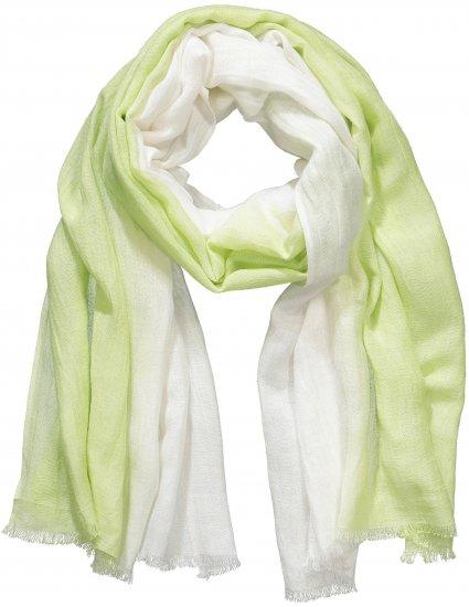Ulla Popken Ombre Linen Blend Scarf Lime Green - Tilbehør - 
