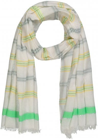 Ulla Popken Glitter Effect Scarf Lime - Tilbehør - 