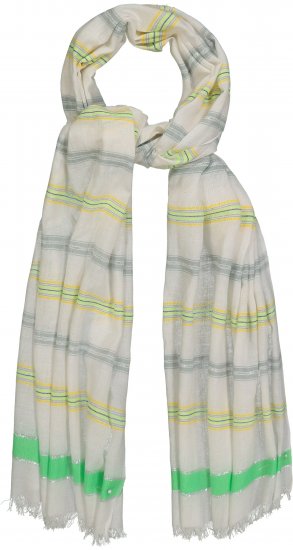 Ulla Popken Glitter Effect Scarf Lime - Tilbehør - 