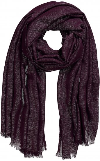 Ulla Popken Metallic Shimmer Scarf Red - Tilbehør - 