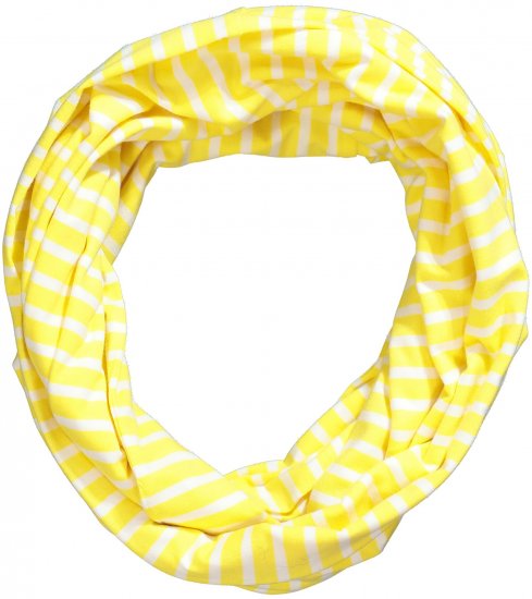 Ulla Popken Striped Infinity Scarf Lemon Yellow - Tilbehør - 