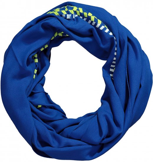 Ulla Popken Embroidered Infinity Scarf Opal Green - Tilbehør - 
