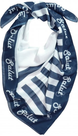 Ulla Popken Maritime Inspired Scarf Deep Aqua - Tilbehør - 