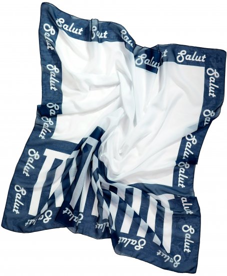 Ulla Popken Maritime Inspired Scarf Deep Aqua - Tilbehør - 