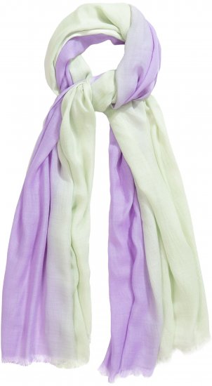 Ulla Popken Fringed Ombre Scarf Pistachio - Tilbehør - 