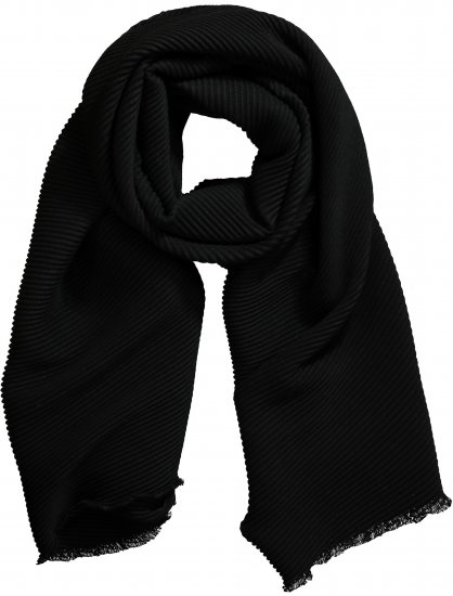 Ulla Popken Pleated Lightweight Scarf Navy - Tilbehør - 