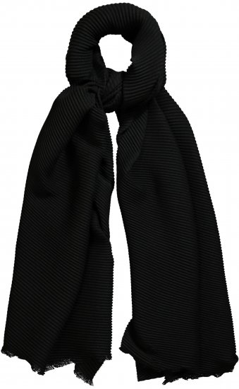 Ulla Popken Pleated Lightweight Scarf Navy - Tilbehør - 
