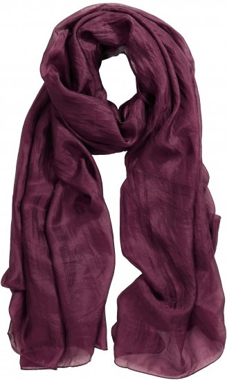 Ulla Popken Silk Scarf Aubergine - Tilbehør - 
