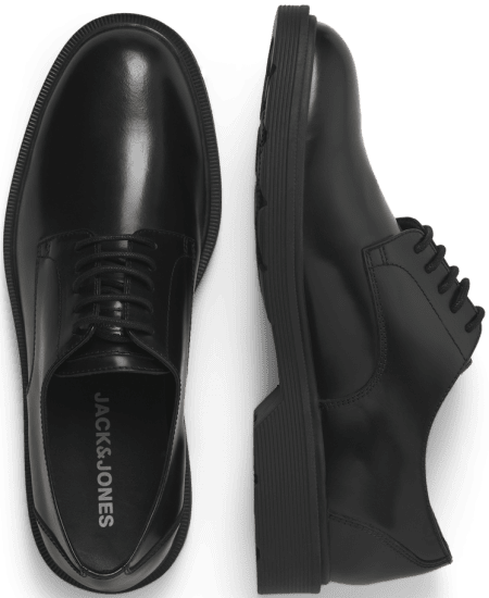 Jack & Jones Dax Leather Lace Shoes Anthracite - Herresko 40-52 - 