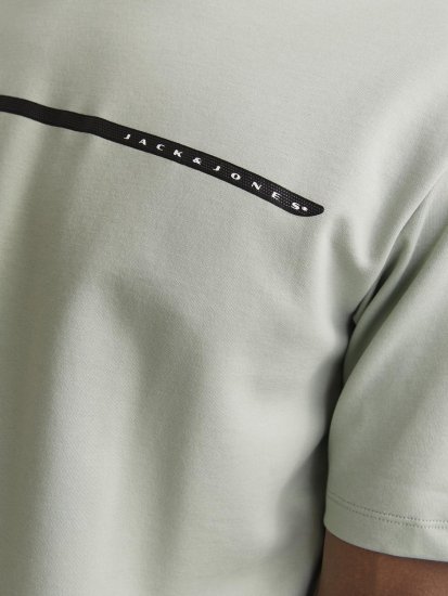 Jack & Jones FUSION Full Branding T-Shirt Aqua Grey - T-shirts - T-shirts i store størrelser - 2XL-14XL