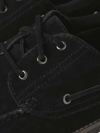 Jack & Jones Brooklyn Suede Boat Shoes Black - Herresko 40-52 - Herresko og sneakers str. 40-52