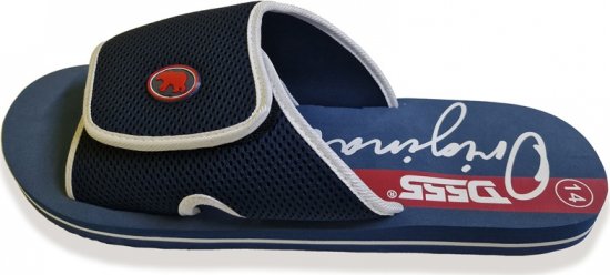 D555 DRAKE Slippers With Velcro Fastening Navy - Herresko 40-52 - 