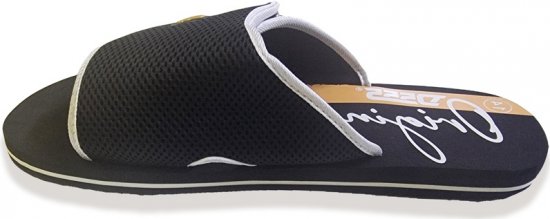D555 DRAKE Slippers With Velcro Fastening Black - Herresko 40-52 - 