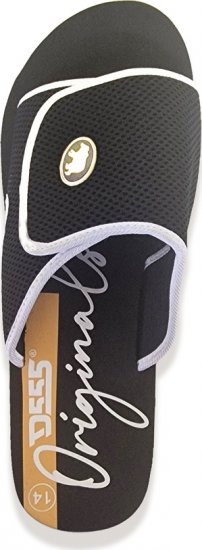 D555 DRAKE Slippers With Velcro Fastening Black - Herresko 40-52 - 
