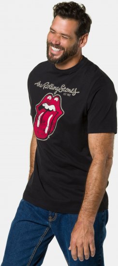 JP1880 Rolling Stones Graphic Band Comfort Fit T-Shirt Black - T-shirts - T-shirts i store størrelser - 2XL-14XL