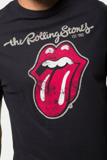 JP1880 Rolling Stones Graphic Band Comfort Fit T-Shirt Black - T-shirts - T-shirts i store størrelser - 2XL-14XL