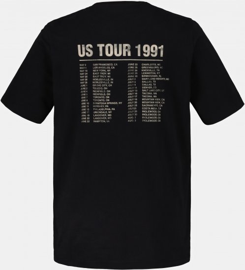 JP1880 Guns N’ Roses Skull Comfort Fit Band T-Shirt Black - T-shirts - T-shirts i store størrelser - 2XL-14XL