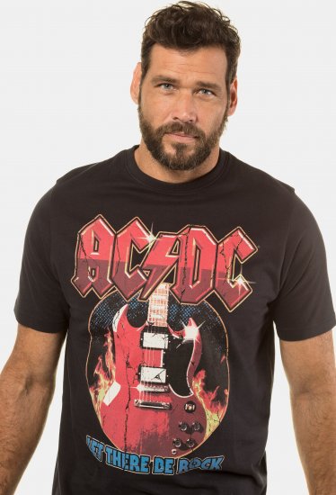 JP1880 ACDC - Let There Be Rock Vintage looking Band T-Shirt Black - T-shirts - T-shirts i store størrelser - 2XL-14XL