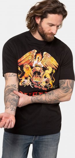 JP1880 Queen Graphic Comfort Fit Band T-Shirt Black - T-shirts - T-shirts i store størrelser - 2XL-14XL