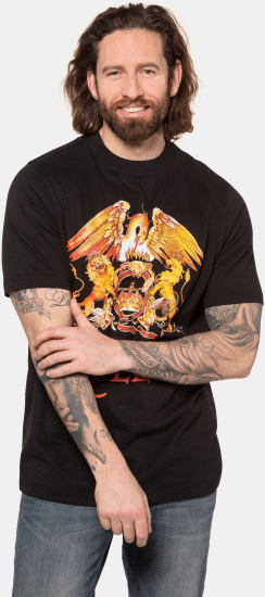 JP1880 Queen Graphic Comfort Fit Band T-Shirt Black - T-shirts - T-shirts i store størrelser - 2XL-14XL