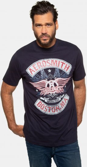 JP1880 Aerosmith Graphic Comfort Fit Band T-Shirt Black - T-shirts - T-shirts i store størrelser - 2XL-14XL