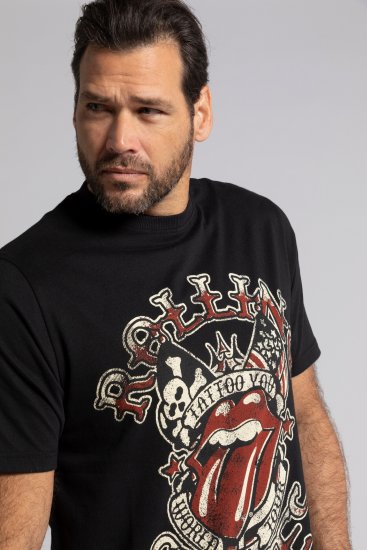 JP1880 Rolling Stones Graphic Comfort Fit Band T-Shirt Black - T-shirts - T-shirts i store størrelser - 2XL-14XL