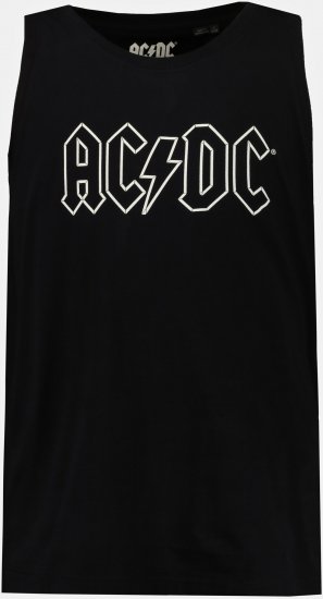 JP1880 AC/DC Graphic Comfort Fit Band Tank Top Black - T-shirts - T-shirts i store størrelser - 2XL-14XL