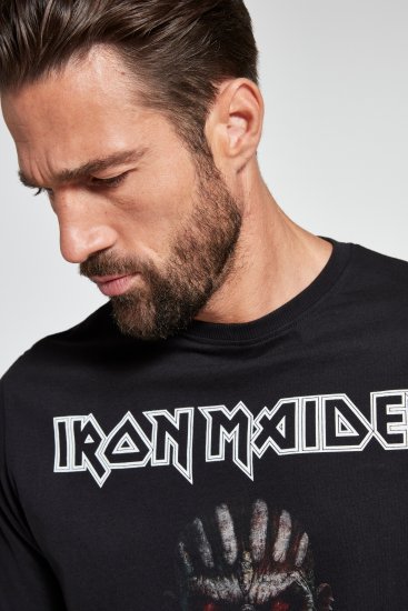 JP1880 Iron Maiden Graphic Band T-Shirt Black - T-shirts - T-shirts i store størrelser - 2XL-14XL