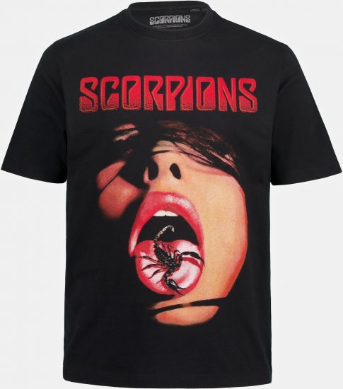 JP1880 Scorpions Graphic Comfort Fit Band T-Shirt Black - T-shirts - T-shirts i store størrelser - 2XL-14XL