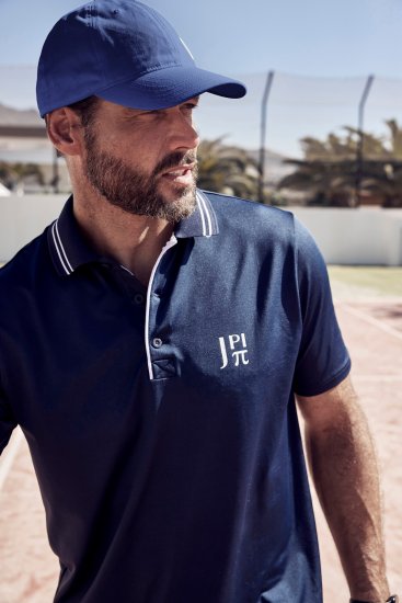 JP1880 QuickDry ProLine Tennis Polo Shirt Dark Blue - Sportstøj & outdoor - Sportstøj i store størrelser til mænd