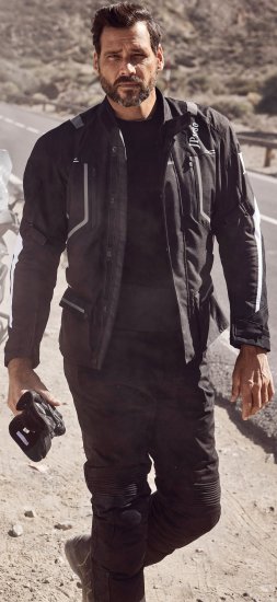 JP1880 Sporty Touring Motorcycle Jacket Black - Motorcykeltøj i plusstørrelser - Motorcykeltøj i store størrelser til mænd