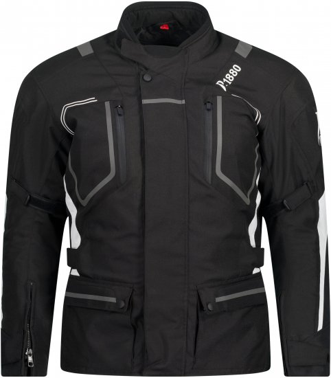 JP1880 Sporty Touring Motorcycle Jacket Black - Motorcykeltøj i plusstørrelser - Motorcykeltøj i store størrelser til mænd