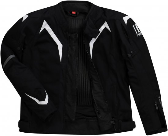 JP1880 3D Mesh Insert Motorcycle Jacket Black - Motorcykeltøj i plusstørrelser - Motorcykeltøj i store størrelser til mænd