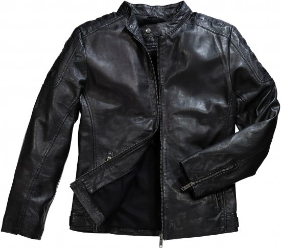 JP1880 Classic Biker Style Leather Jacket Black - Jakker - Jakker i store størrelser, 2XL- 12XL