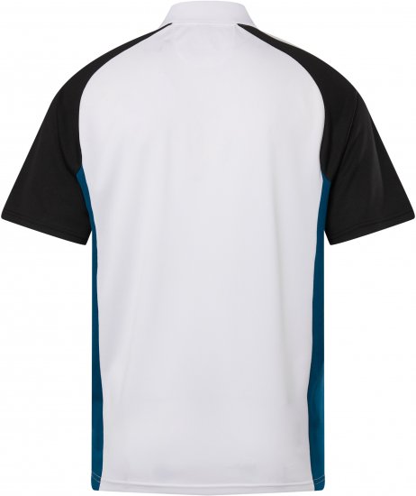 JP1880 FLEXNAMIC® QuickDry Tennis Polo Black-White-Blue - Sportstøj & outdoor - Sportstøj i store størrelser til mænd