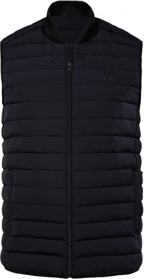 JP1880 Guilted College Collar Golf Vest Dark Navy - Sportstøj & outdoor - Sportstøj i store størrelser til mænd