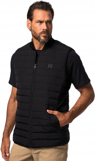 JP1880 Guilted College Collar Golf Vest Dark Navy - Sportstøj & outdoor - Sportstøj i store størrelser til mænd