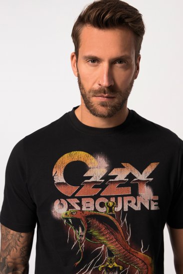 JP1880 Ozzy Osbourne Graphic Band T-Shirt Black - T-shirts - T-shirts i store størrelser - 2XL-14XL