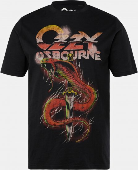 JP1880 Ozzy Osbourne Graphic Band T-Shirt Black - T-shirts - T-shirts i store størrelser - 2XL-14XL