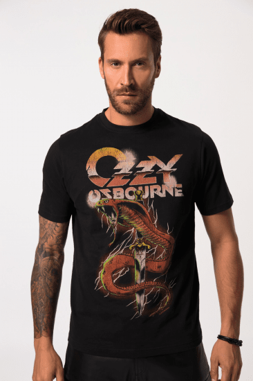 JP1880 Ozzy Osbourne Graphic Band T-Shirt Black - T-shirts - T-shirts i store størrelser - 2XL-14XL