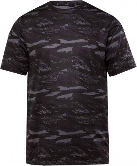 JP1880 QuickDry Graphic Print Tennis T-Shirt Black - Sportstøj & Outdoor - Sportstøj i store størrelser til mænd