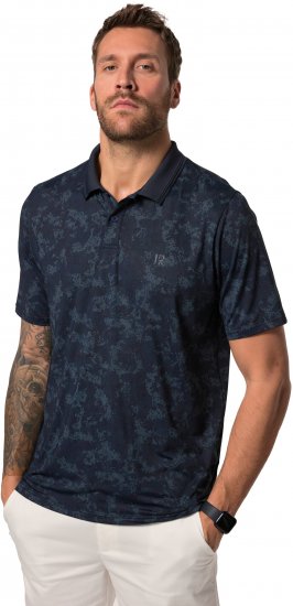 JP1880 Jay-Pi QuickDry AOP Golf Polo Shirt Navy Blue - Polotrøjer - Polotrøjer 2XL-8XL