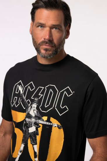 JP1880 AC/DC Graphic Band T-Shirt Black - T-shirts - T-shirts i store størrelser - 2XL-14XL