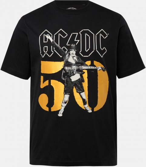 JP1880 AC/DC Graphic Band T-Shirt Black - T-shirts - T-shirts i store størrelser - 2XL-14XL