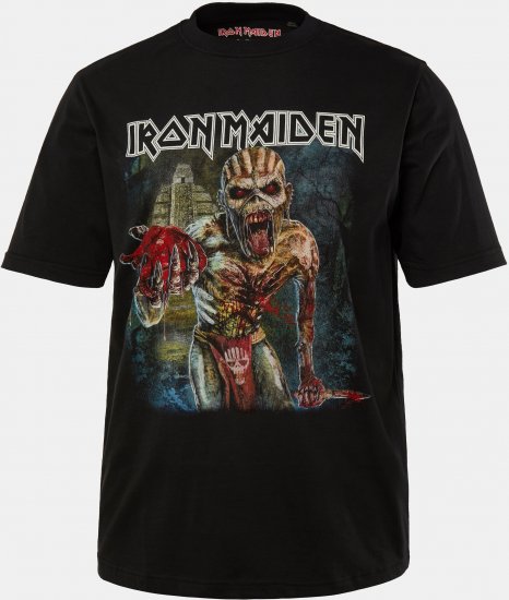 JP1880 Iron Maiden Eddie Attack Band T-Shirt Black - T-shirts - T-shirts i store størrelser - 2XL-14XL