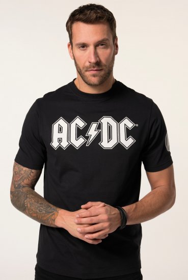 JP1880 AC/DC Classic Logo Band T-Shirt Black - T-shirts - T-shirts i store størrelser - 2XL-14XL
